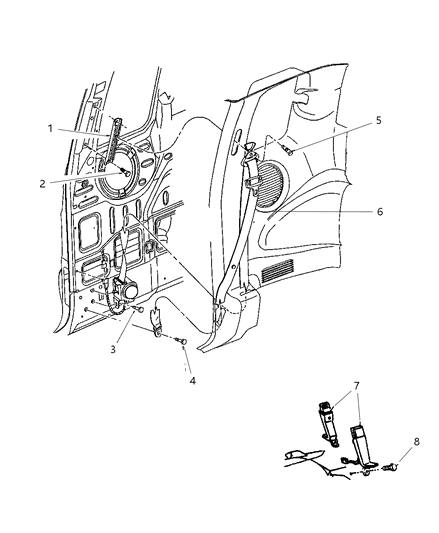 Seat Belt Front Outer Diagram for 5FZ48RK5AA