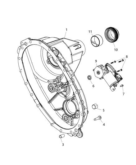 2005 Jeep Liberty Gear Motor Transfer Case Diagram for 68089746AA