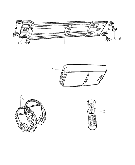 2000 Dodge Caravan Remote Wireless Infrared Diagram for 5107094AB