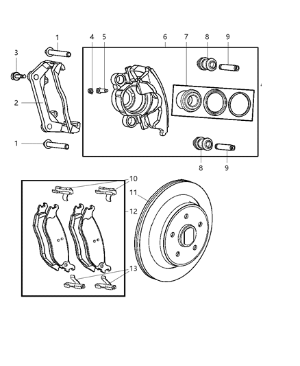 Pad Kit Rear Disc Brake Diagram for V2013706
