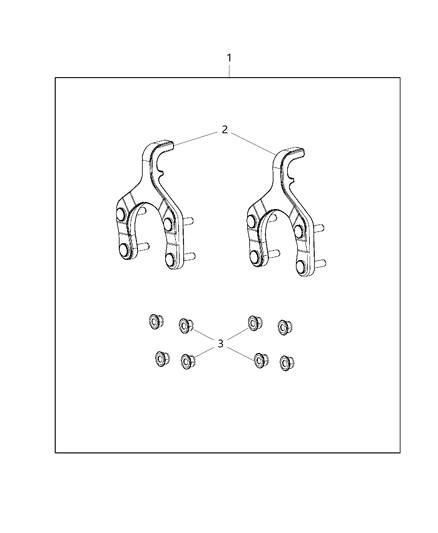 Hook Kit Tow - Front Diagram for 82210256
