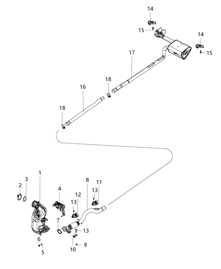 Clamp Hose Diagram for 6106584AA