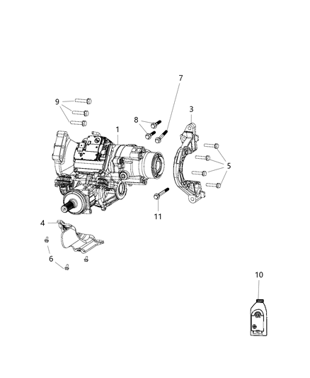 2002 Chrysler Prowler Bracket Power Transfer Unit Diagram for 68252245AA