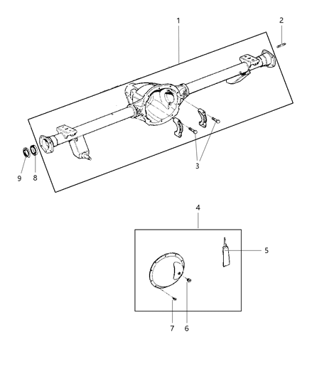 Bolt Differential Diagram for 5012879AA
