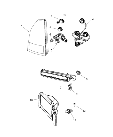 Wiring Tail Lamp Diagram for 68031530AA