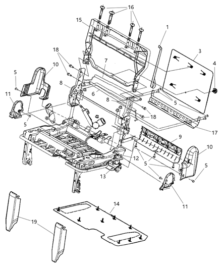 Panel Rear Seat Back Holds Grocery Bags Diagram for 1AM151DVAA