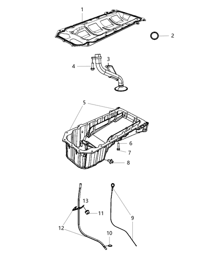 Pan Engine Oil Diagram for 4792870AB