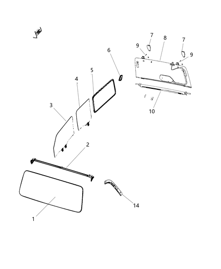 Windshield, Front Diagram for 68386743AD