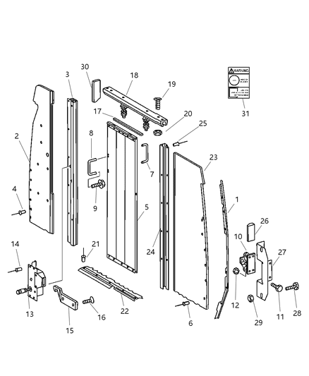 Nut Handle To Tailgate Diagram for 6104714AA