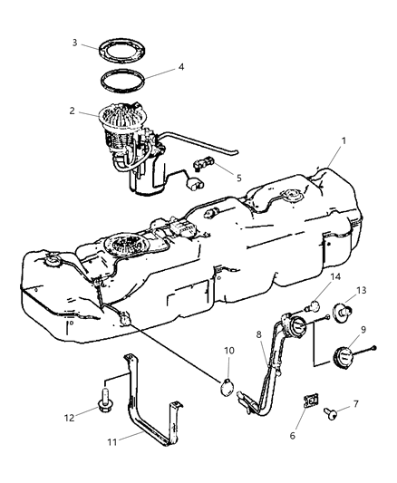2024 Ram ProMaster 3500 Tank Fuel Diagram for 68034449AA