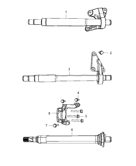 2012 Dodge Journey Shaft Intermediate Diagram for 52123566AB