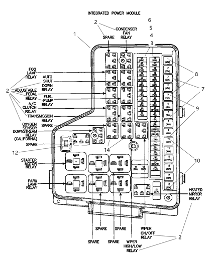 1998 Chrysler Concorde Relay Micro Diagram for 56049018AB