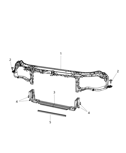Crossmember Front Support Diagram for 5028743AD