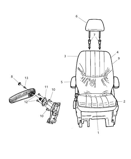 Cover And Pad Cushion, Rear Diagram for 1HH301D5AA