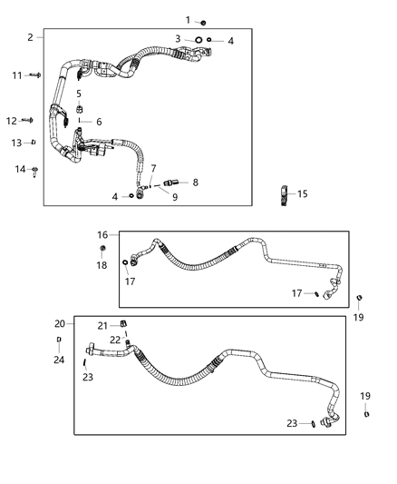 1985 Dodge Ramcharger Clip A/C Line Diagram for 68277337AA