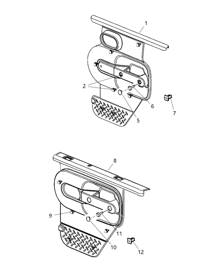 Panel Rear Door Half Diagram for 5KE35XDVAB