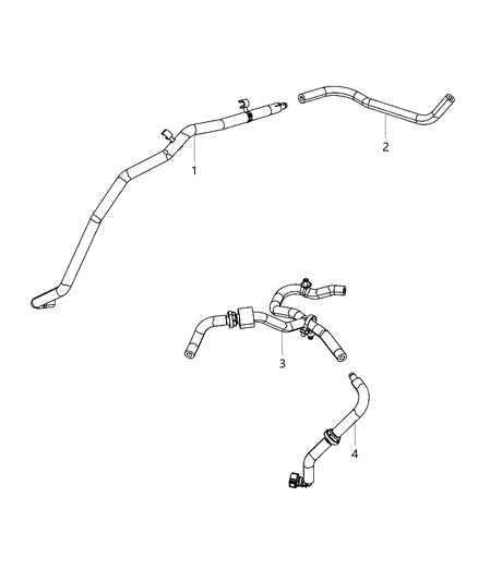 2014 Dodge Avenger Hose Brake Booster Vacuum Diagram for 4581552AB