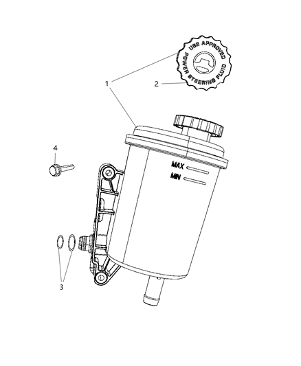 Seal Kit Reservoir Diagram for 68034315AB