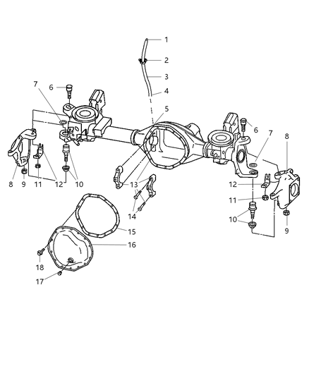 Nut Steering Knuckle Socket Diagram for 5086673AA