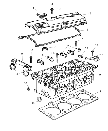 2023 Ram 1500 Classic Gasket Package Engine Upper Diagram for 5072474AC