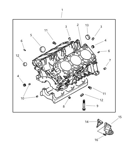 Cap Cylinder Block Diagram for MN176781