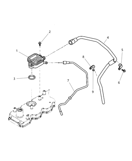 1997 Chrysler Concorde Tube Breather Diagram for 5093066AB