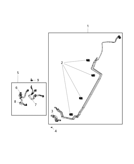Tube Fuel Supply Diagram for 68413498AB