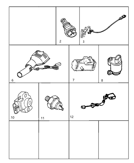 1999 Jeep Wrangler Sensor Anti-Lock Brakes Diagram for 56027729