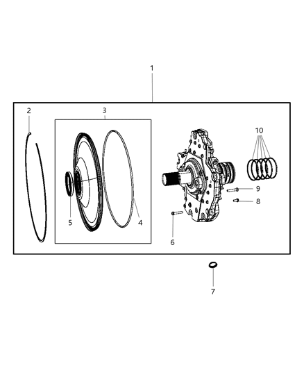 2010 Jeep Patriot Pump Package Transmission Diagram for RL029305AC