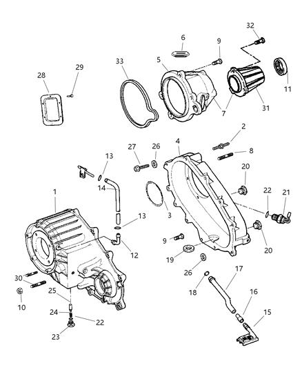 Seal Output Shaft Diagram for 5072896AA