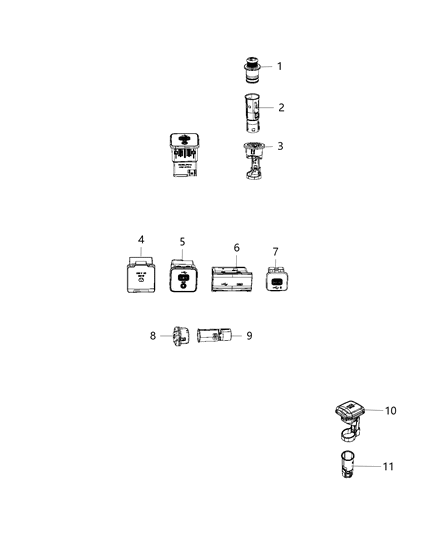 1990 Dodge Ram 50 USB Charging Portion Diagram for 68467786AB