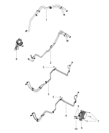 2004 Jeep Liberty Hose Heater Core Supply And Return Diagram for 52014604AC