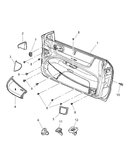 2000 Dodge Grand Caravan Bezel Lock Knob Diagram for TL56TL2AA