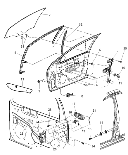 Handle Front Door Exterior Diagram for QA50DX8AF