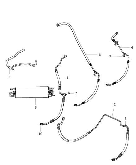 1995 Dodge B1500 Hose Power Steering Return Diagram for 68078363AF