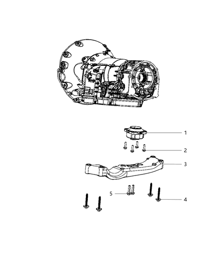 1992 Dodge B250 Mount Transmission Diagram for 4578158AE