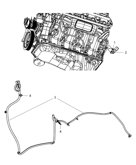 1985 Dodge Ramcharger Cord Engine Block Heater Diagram for 68357825AC