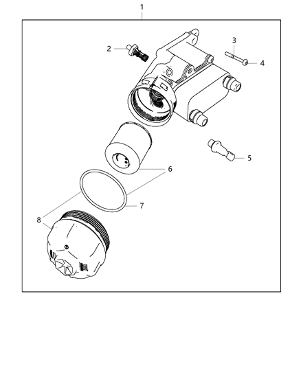 2011 Jeep Grand Cherokee Filter Engine Oil Diagram for 68103969AA