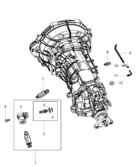 2009 Dodge Challenger Detent Gearshift Diagram for 68056393AA