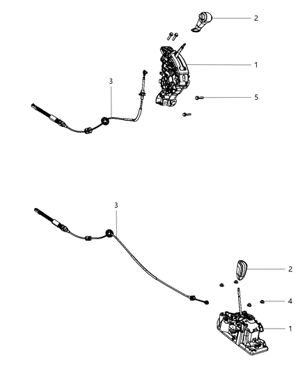 2001 Chrysler 300M Shifter Transmission Diagram for 1GJ35XDVAF