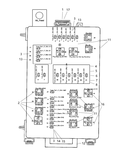 Module Front Control Diagram for 4692032AE