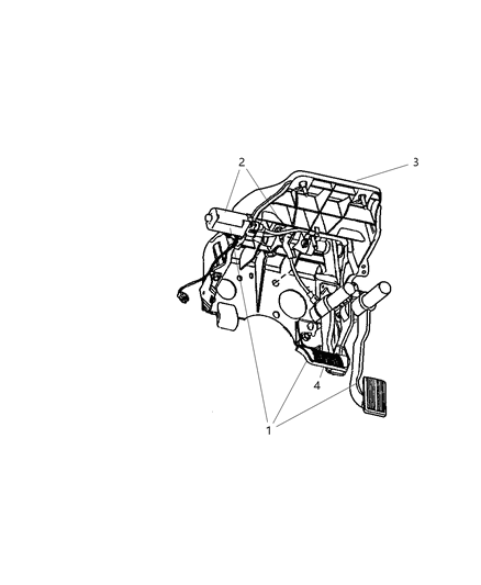 1998 Chrysler Concorde Pad Pedal Diagram for 5140909AA