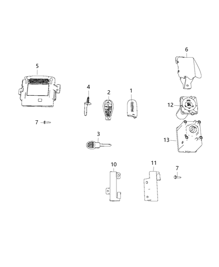 Antenna Remote Start And Keyless Entry Diagram for 56046683AD
