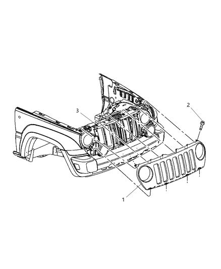 Grille Radiator Diagram for 5JJ85PR4AF