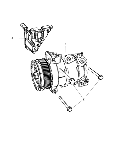 2007 Dodge Avenger Compressor A/C No Serviceable Components Diagram for 55111410AD