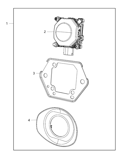 Sensor And Bracket Adaptive Speed Control Module, Front Diagram for 4672757AB