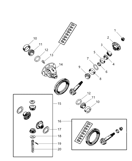 Nut Hexagon .875-14 Diagram for 6036150AA