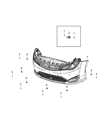 2018 Chrysler Pacifica Module Parking Assist Diagram for 4672739AB