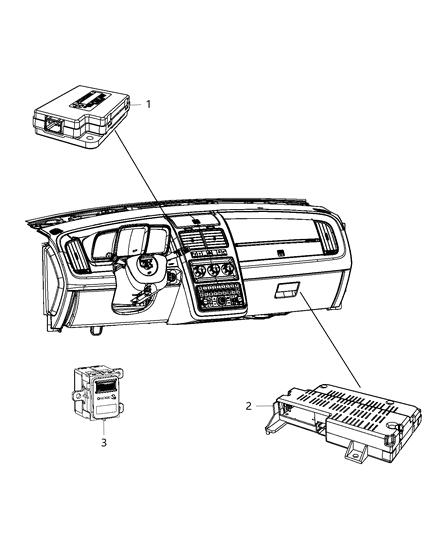 2005 Chrysler Town & Country Telematics Module for Vehicles with Navigation Radios Diagram for 68209686AB