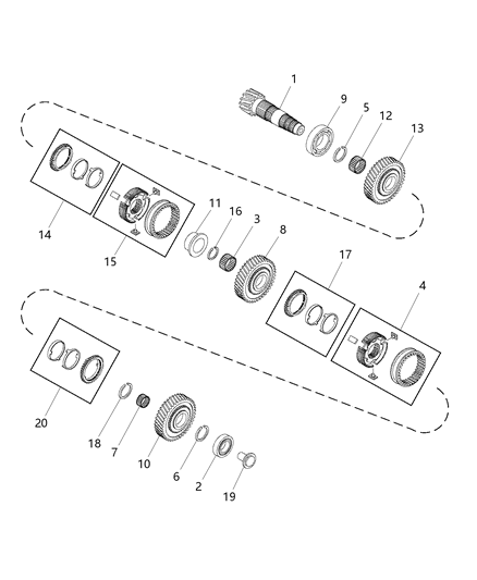 1999 Jeep Cherokee Gear Fourth Diagram for 68132808AA